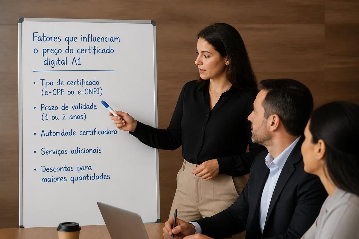 Fatores de precificação do certificado A1