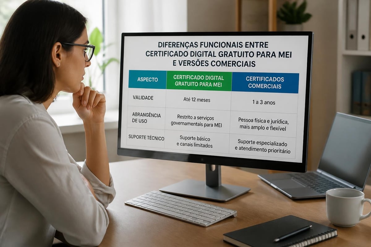 Comparação certificado digital gratuito e pago